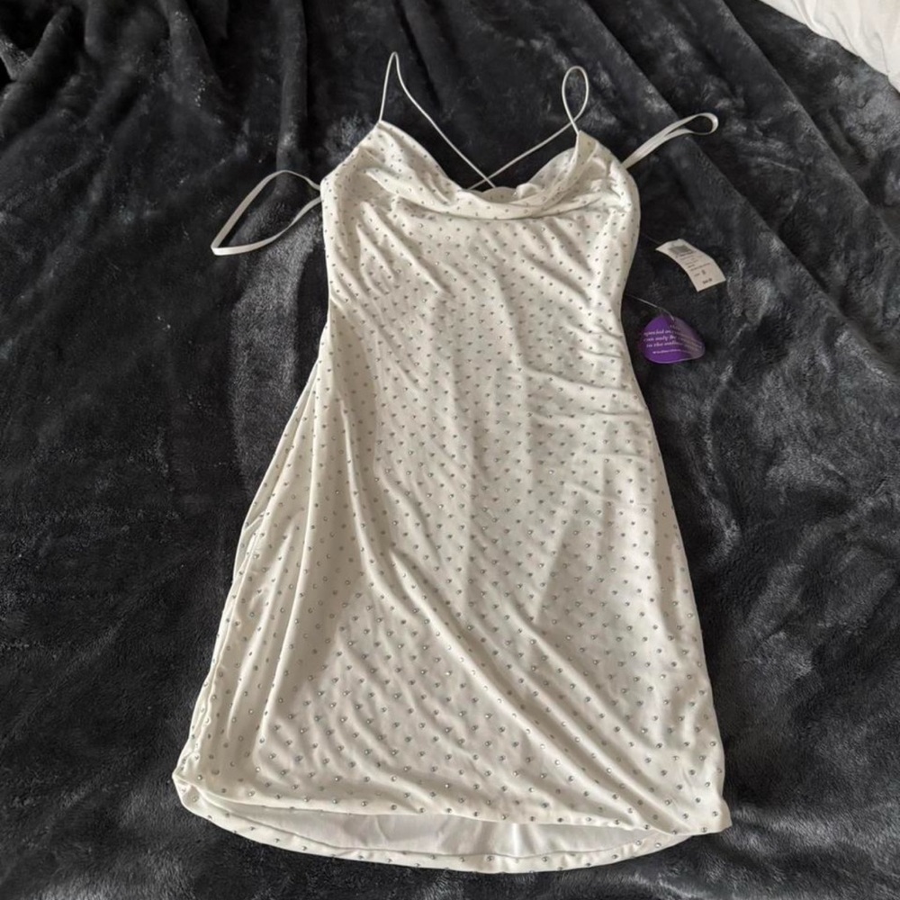 Windsor Rhinestone Cowl Neck Dress
